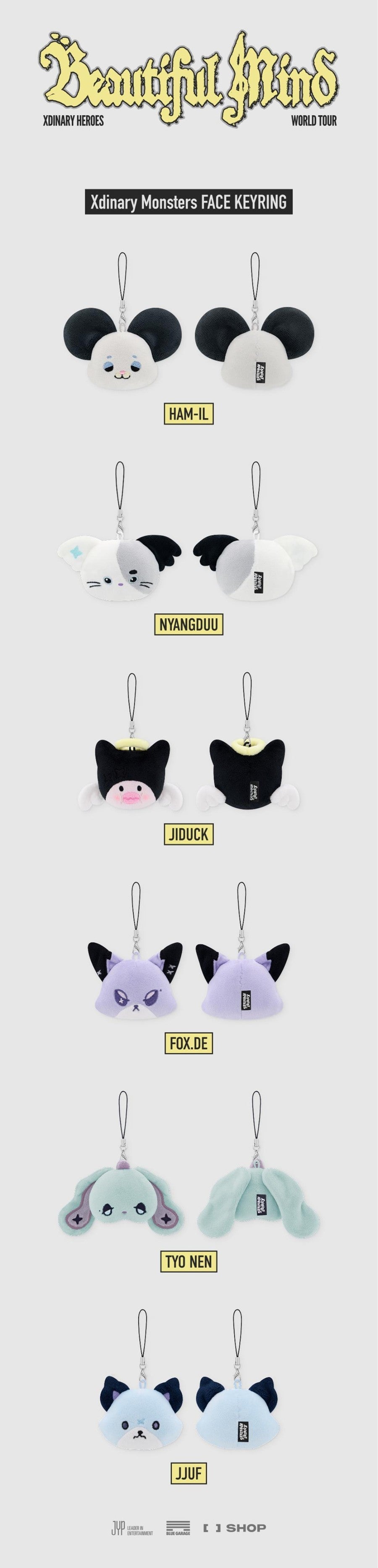 Xdinary Heroes] Xdinary Monsters FACE KEYRING Beautiful Mind – K-UP!