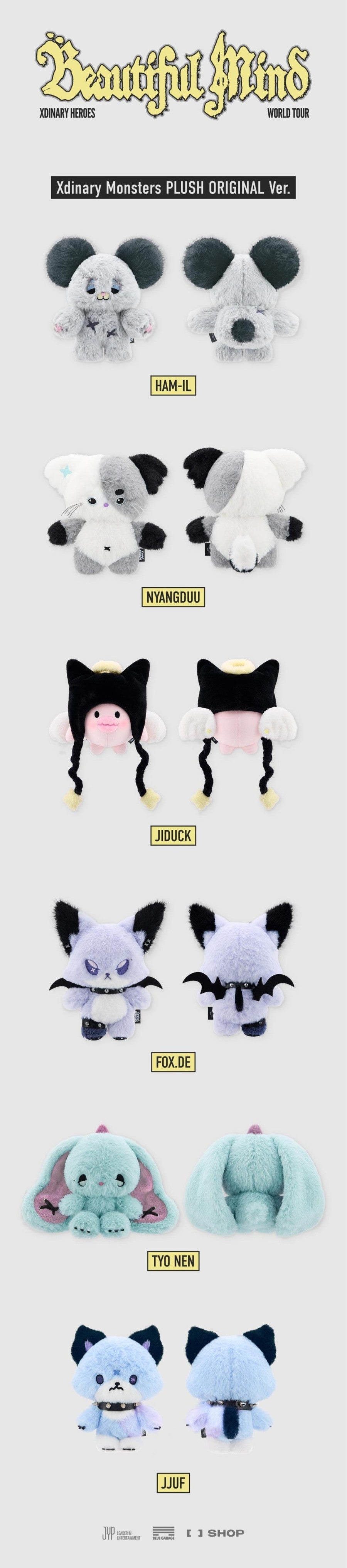(PRE-ORDER) [Xdinary Heroes] Xdinary Monsters PLUSH ORIGINAL Beautiful Mind