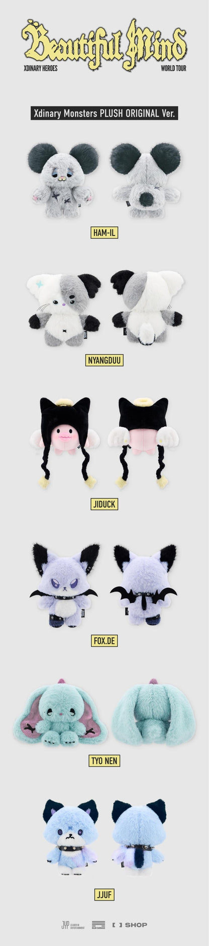 (PRE-ORDER) [Xdinary Heroes] Xdinary Monsters PLUSH ORIGINAL Beautiful Mind