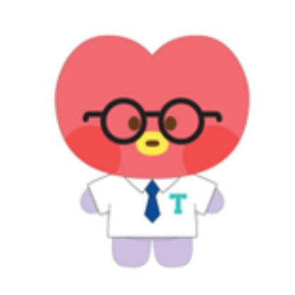 [BT21] PLUSH KEYRING GLASSES