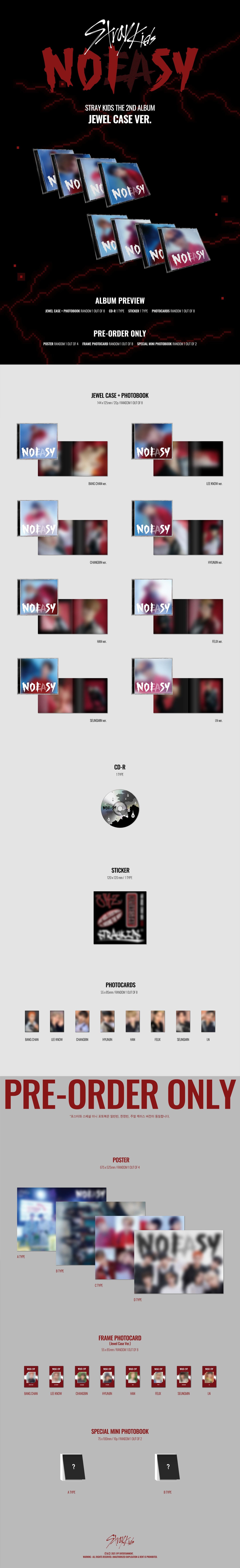 Stray Kids [NOEASY] (Jewel Case Ver.)