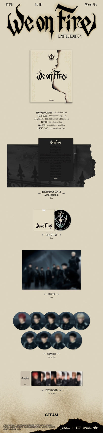 &TEAM [Japanese Album] 3rd EP Album [We on Fire] (Limited Edition)