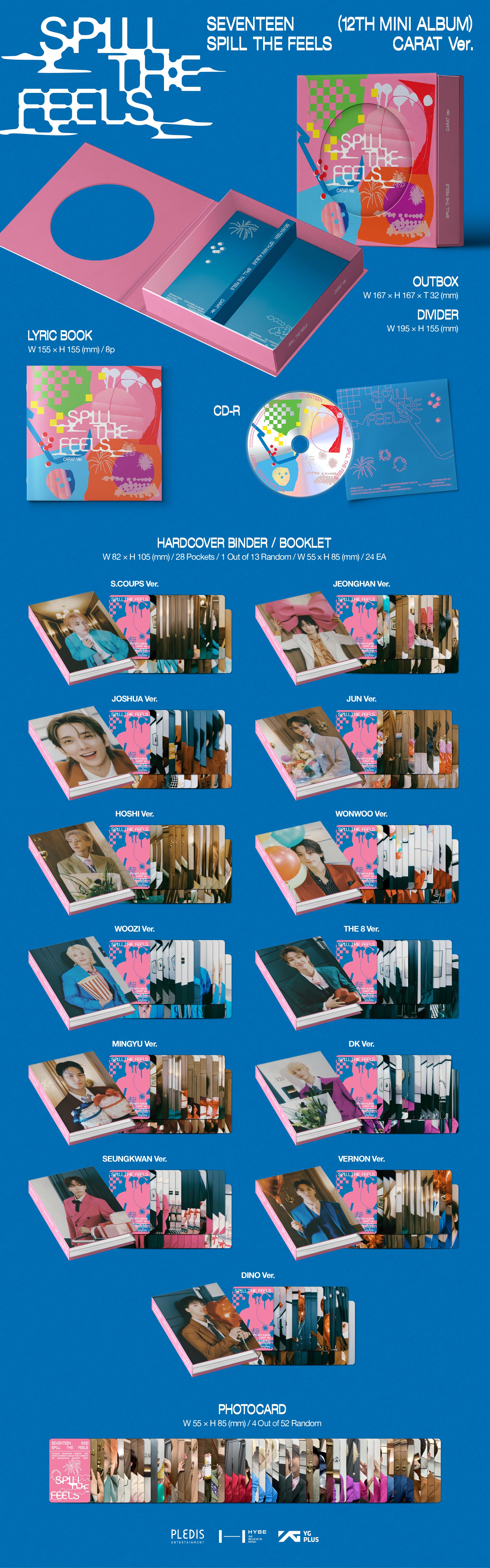SEVENTEEN「SPILL THE FEELS」CARAT盤13セット② SEVENTEEN [SPILL THE FEELS] (CARAT ver.) – K-UP!