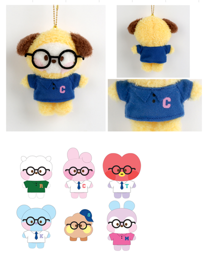 [BT21] PLUSH KEYRING GLASSES