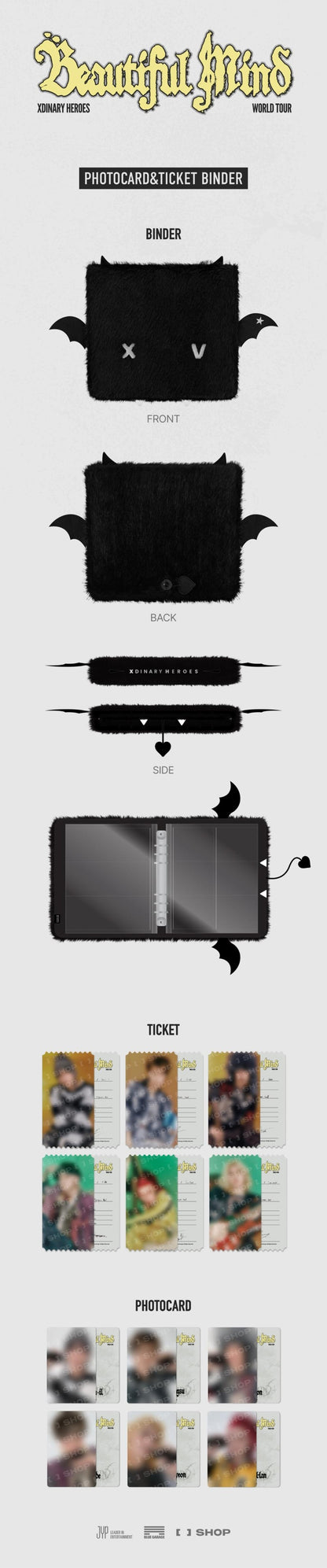 (PRE-ORDER) [Xdinary Heroes] Xdinary Monsters PHOTOCARD & TICKET BINDER Beautiful Mind