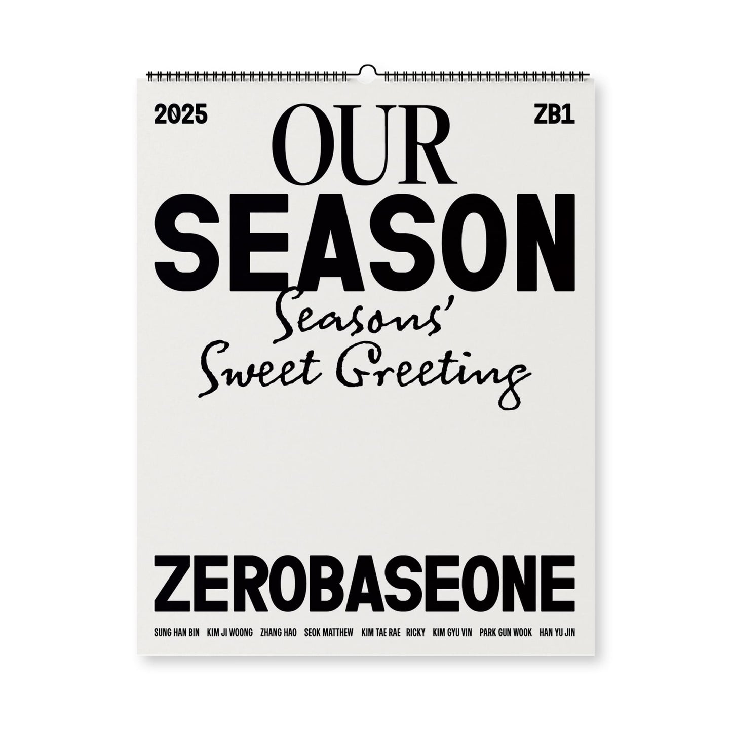 ZEROBASEONE 2025 [OUR Season] Wall Calendar