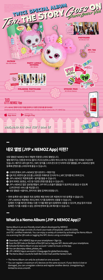 (PRE-ORDER) TWICE Special Album [TEN: The Story Goes On] (Party lovely ver.)