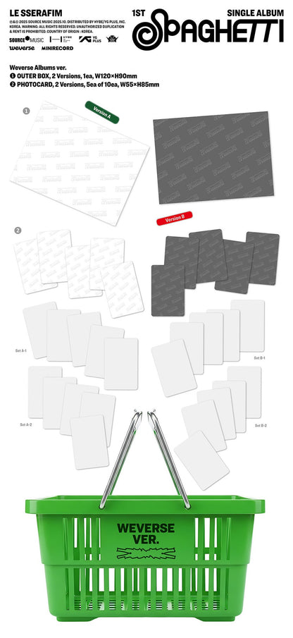 (PRE-ORDER) LE SSERAFIM [SPAGHETTI] (Weverse Albums ver.)(WEVERSE POB)