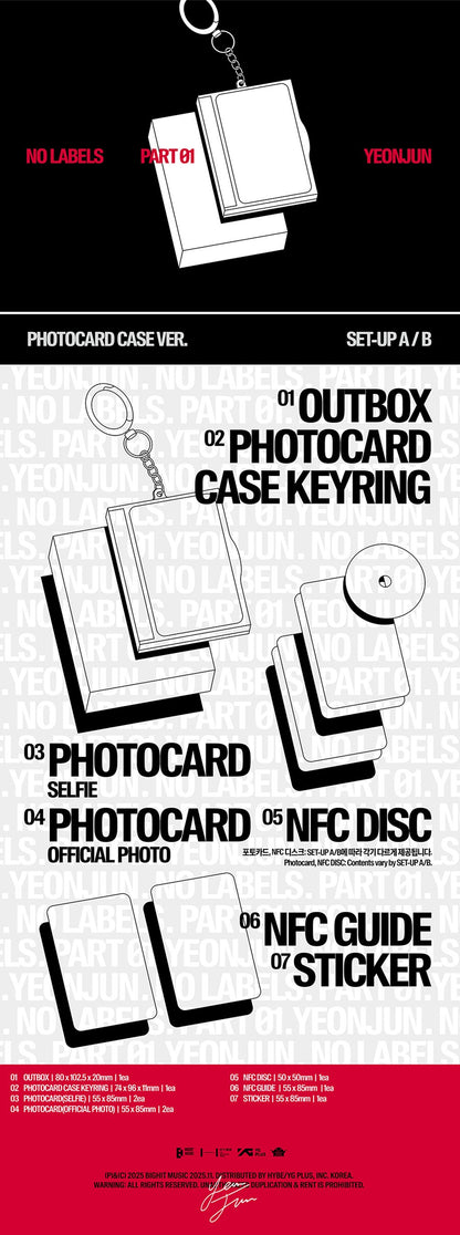 (PRE-ORDER) (TXT) YEONJUN [NO LABELS: PART 01] (Photocard Case Ver.)