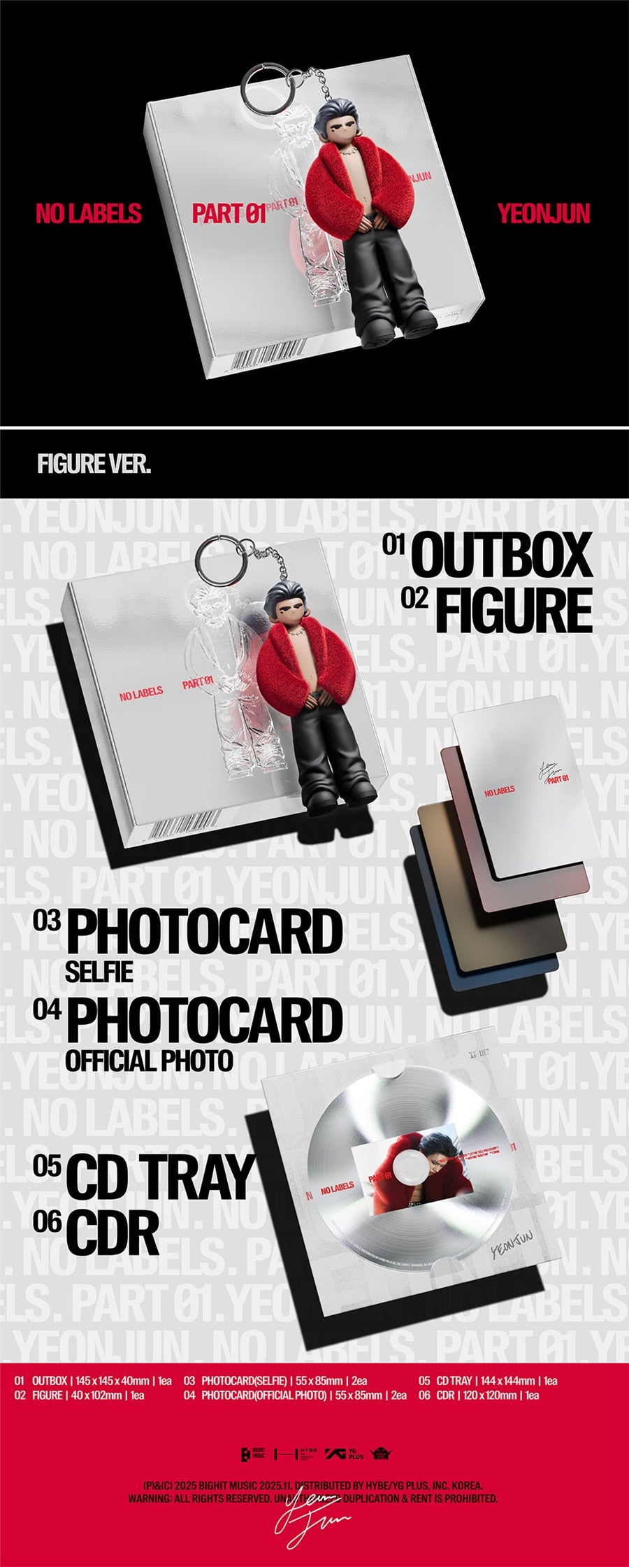 (PRE-ORDER) (TXT) YEONJUN [NO LABELS: PART 01] (Figure Ver.)