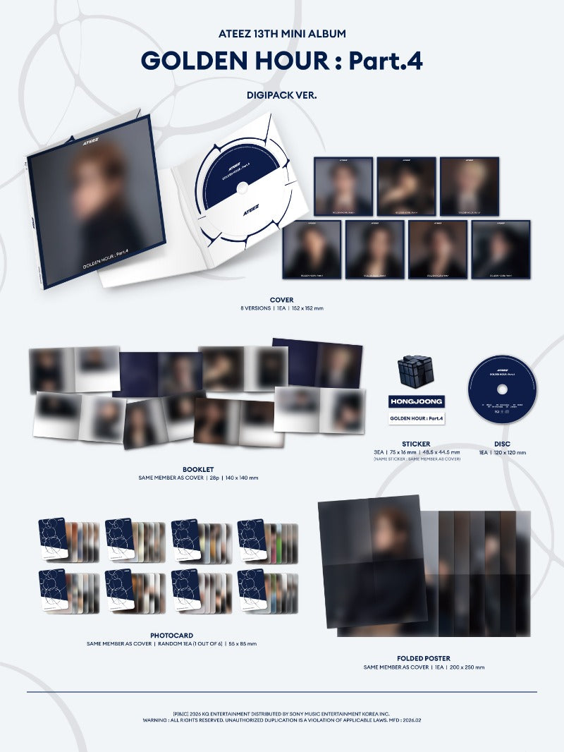 (PRE-ORDER) ATEEZ [GOLDEN HOUR : Part.4] (Digipack Ver.)