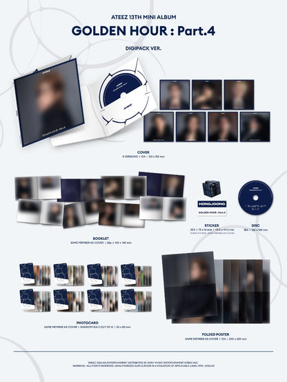 (PRE-ORDER) ATEEZ [GOLDEN HOUR : Part.4] (Digipack Ver.)