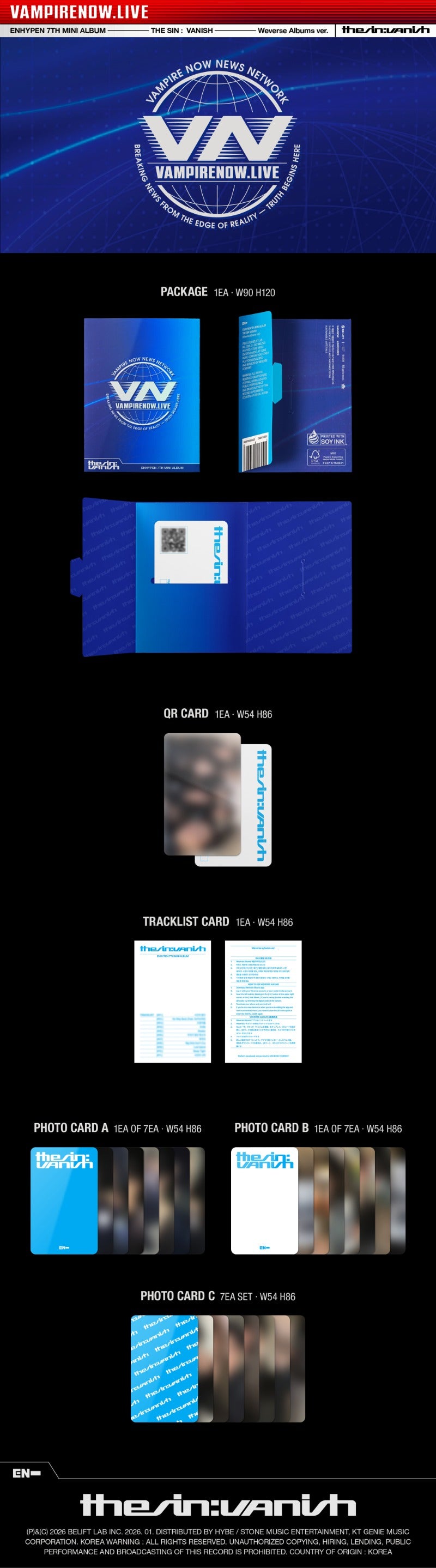 ENHYPEN [THE SIN : VANISH] (Weverse Albums ver.)