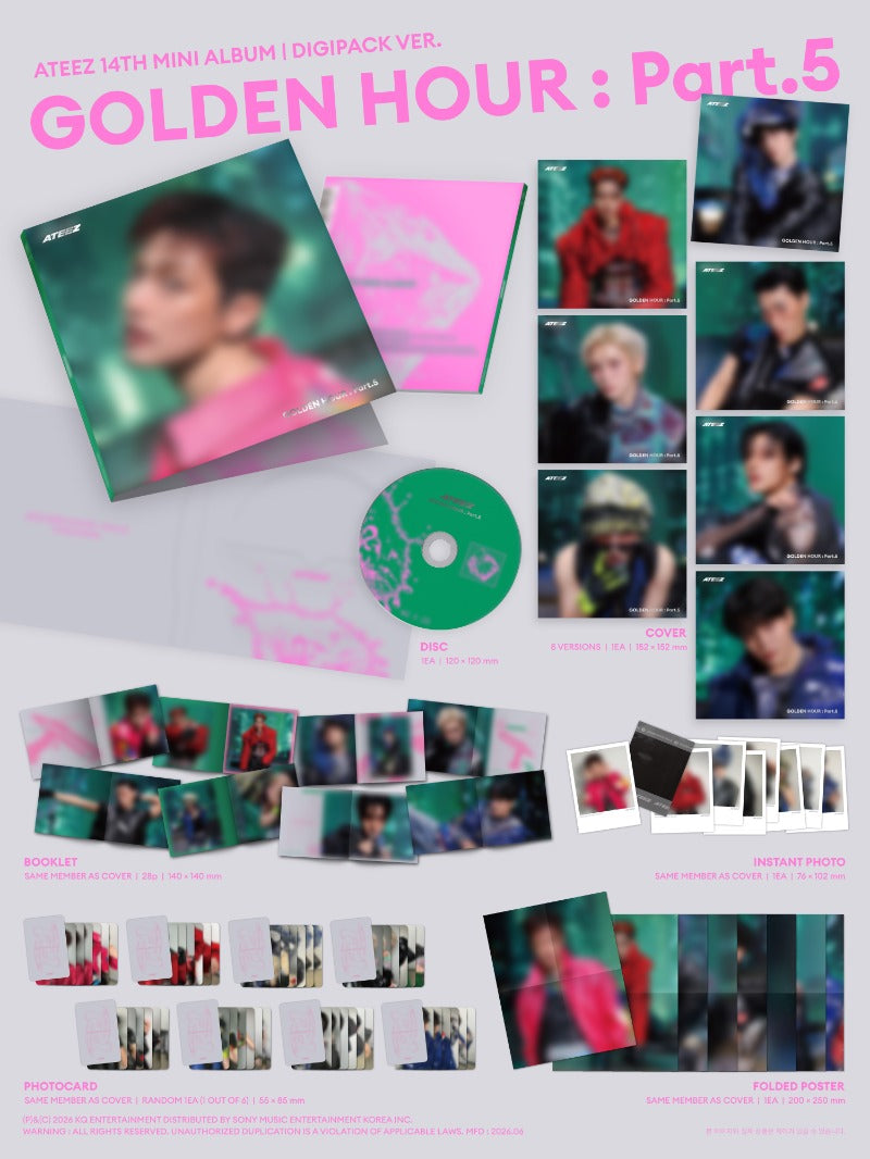(PRE-ORDER) ATEEZ [GOLDEN HOUR : Part.5] (DIGIPACK Ver.)