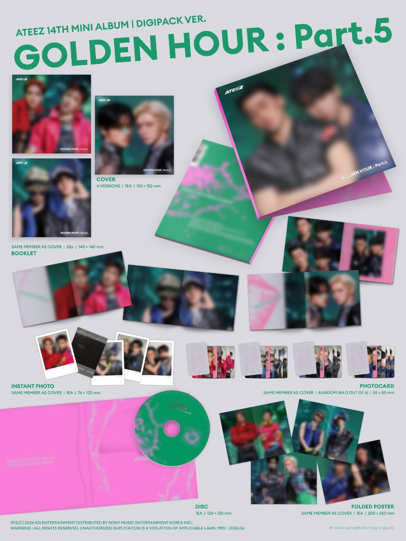 (PRE-ORDER) ATEEZ [GOLDEN HOUR : Part.5] (DIGIPACK UNIT Ver.)