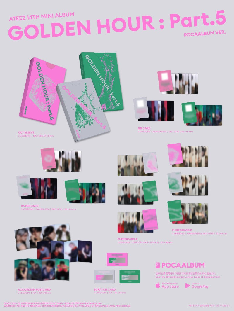 (PRE-ORDER) ATEEZ [GOLDEN HOUR : Part.5] (POCAALBUM)