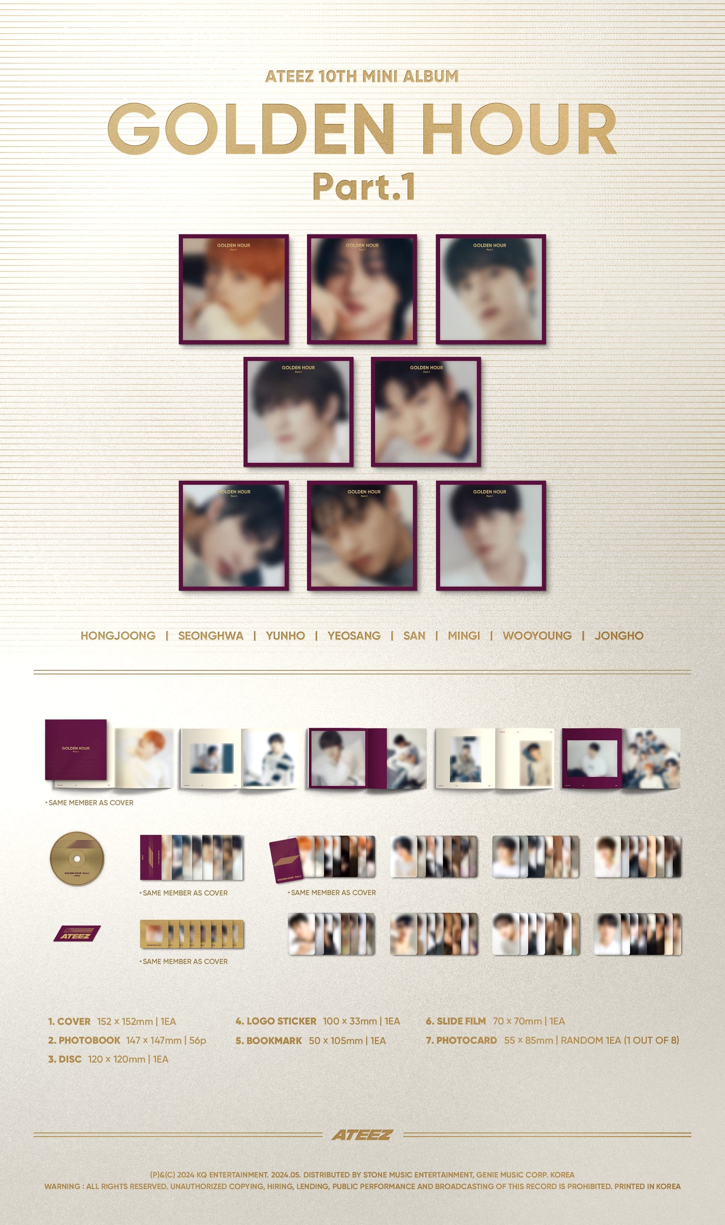 ATEEZ [GOLDEN HOUR : Part.1] (Digipack ver.)